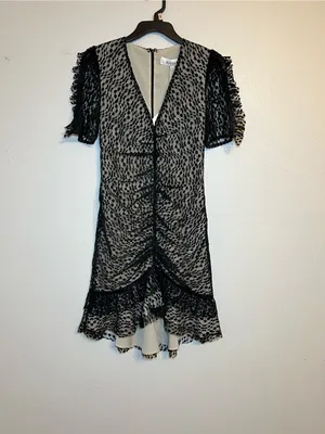 Elliatt Venice‎ Black Lace Ruched Mini Dress size XS thumbnail 3
