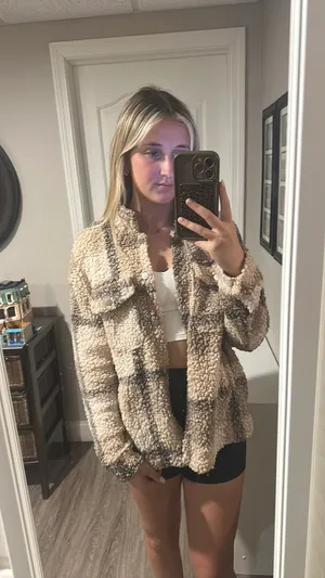 Sherpa flannel Tan thumbnail 1