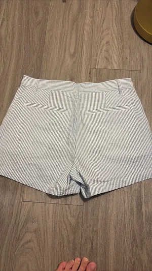 Blue and white striped shorts thumbnail 2