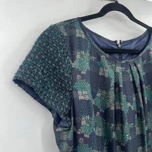Talbots Tweed Dress Sz 16P Office Preppy Old Money Academia Mix Media Metallic thumbnail 4