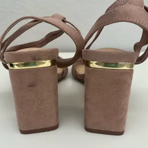 Lulu’s Suede Pink Gold Lace Up Strappy 3.5” Heel in Women’s Size 6.5 thumbnail 2