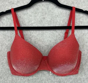PINK Victoria's Secret Red Pepper Sparkle 34DD Wear Everywhere T-shirt Bra thumbnail 1