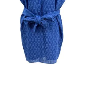 Amanda Uprichard Kenwood Dress Mini Textured Belted‎ Mirtillo Blue Size XS thumbnail 6