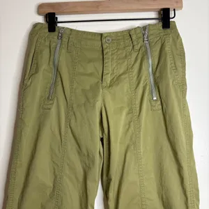 GAP Women Olive Green‎ Cargo Pants Zip Details Stretch XS thumbnail 2