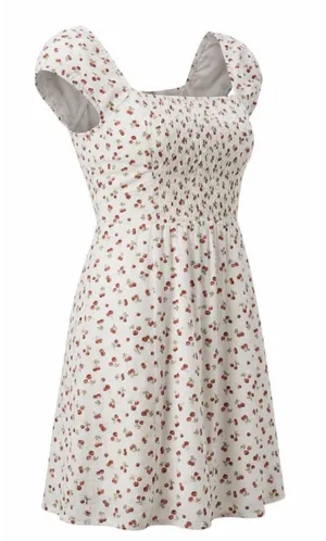 Aeropostale Mini Dress Women L Cherry Print Peasant Top Spring Fashion thumbnail 1