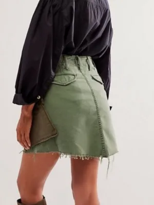 MOTHER The G.I. Jane Mini Skirt 24 Green thumbnail 2