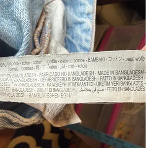Zara High Rise Wide Leg Jeans Light Wash Blue Raw Hem Size 6 thumbnail 10