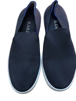 Rothy’s The Original Slip On Sneaker Black Knit Washable Comfort Shoes W9 in GUC thumbnail 3
