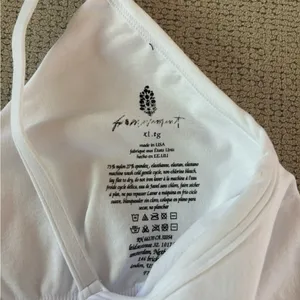 Free People Good Karma Ruched Crop Tank in White XL thumbnail 7