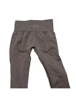 NVGTN gray cropped leggings size Large thumbnail 6