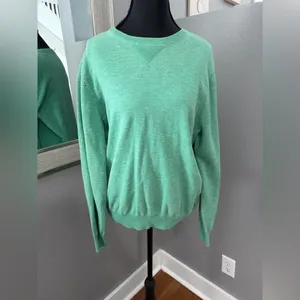 J. Crew Green Pullover Crewneck Preppy Casual Sweater Size Medium. thumbnail 2