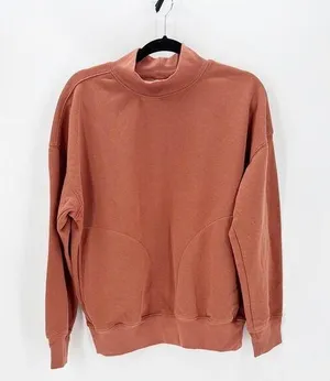 5.11 tactical WREN OVERSIZED FLEECE burnt orange size M mock-neck casual top thumbnail 1