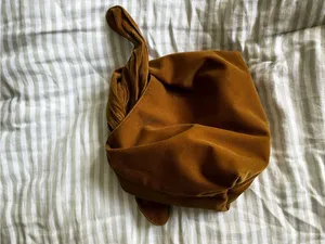 Merit Skincare Makeup Tie Knot Cosmetics Small Corduroy Bag thumbnail 5