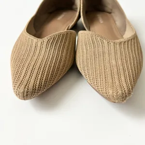 Vivaia Melia Pointed Toe Knit D'Orsay Flats Tan Sustainable Slip On EU 41 US 9.5 thumbnail 6