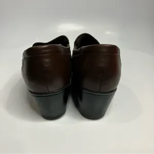 Clarks brown leather pumps‎ comfort shoes size 9.5 thumbnail 4