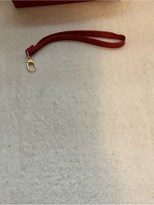 Classic Red Zip-Around Wallet with Gold Hardware thumbnail 6