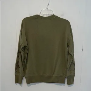 Aerosmith Olive Women's Long Sleeve Sweatshirt with Studded Stars 0317267 thumbnail 3