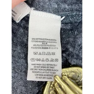We The Free Oversized Waffle Knit Top Womens L Grey V-Neck Long Sleeve Casual thumbnail 5