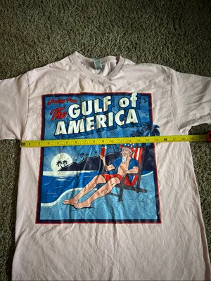 Gildan Light Pink Crewneck Gulf of America T/Shirt Sz Medium thumbnail 5
