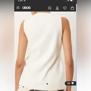 ASOS DESIGN knit SMALL structured asymmetric 5-button front vest cardigan sweate thumbnail 8