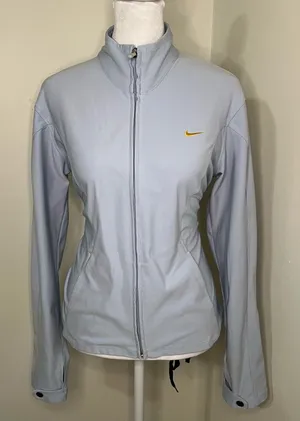 Nike Women's Light Blue Ski running‎ Jacket size M thumbnail 1