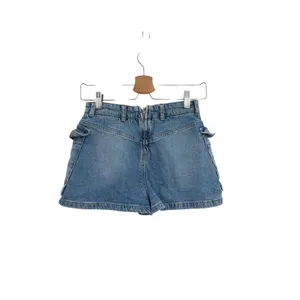 Free‎ People Denim Cargo Mini Skort Utility Pocket Buckle Blue Size 25 thumbnail 7