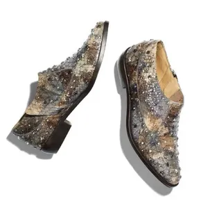 Jimmy Choo x H&M • snakeskin ankle bootie western reptile studded cowgirl thumbnail 1