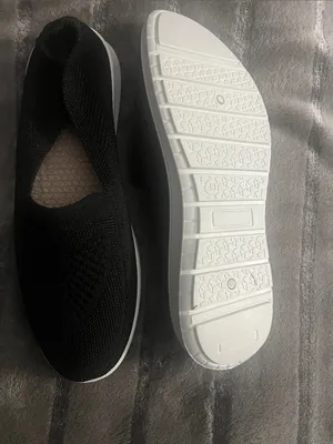 Comfort Knit Slip-On Women’s Sneakers - Black thumbnail 4