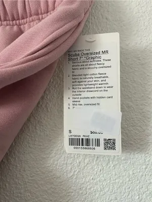 Lululemon scuba oversized shorts sz small thumbnail 6