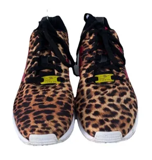 Adidas ZX Flux Sneakers Women’s Leopard Pink Brown Black Sz 8.5 thumbnail 1