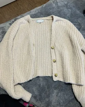 Willow And Wind Cardigan Tan Size M thumbnail 1