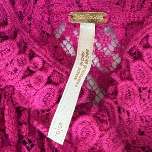 Free People Magenta Pink Lace Ruffle Bell Sleeve Mini Dress OB736065 Small thumbnail 2