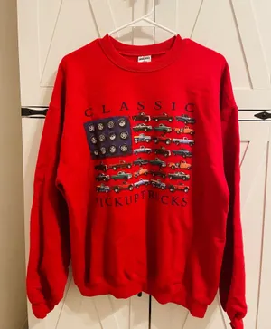 Jerzees Classic Cars Red Crewneck L thumbnail 1