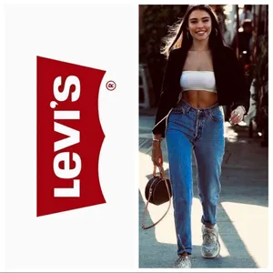 Vintage LEVI’s 550 High Rise Relaxed Fit Tapered Leg Mom Jeans Blue Size 10 thumbnail 2