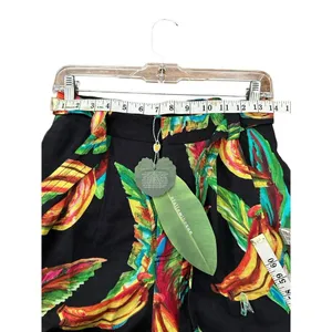 FARM RIO Preta Tropical Banana Floral Linen High-Waisted Shorts Size XS NWT thumbnail 4