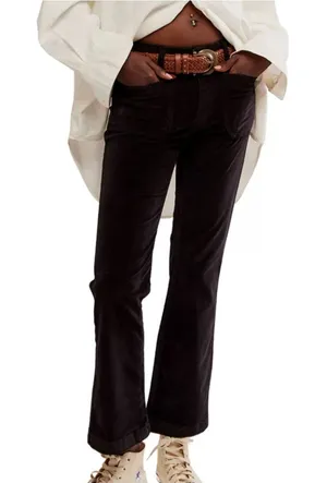 We The Free Free People High Time Kick Flare Black Pants Size 8 thumbnail 1