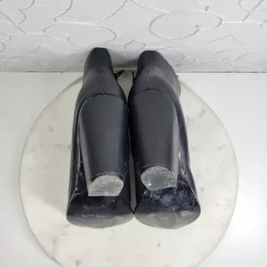 ALDO Leather Ankle Boots Womens 6.5 Black Gold Plate Block Heel Pointed Toe thumbnail 16