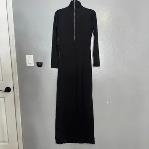 BUMPSUIT maternity turtleneck maxi dress, Black, L thumbnail 2