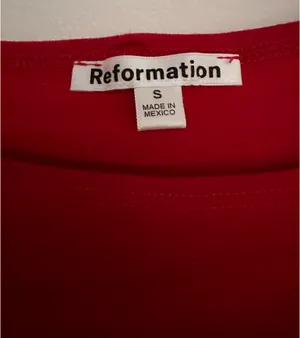 NWOT Reformation Wiley Knit Top in Lipstick thumbnail 3