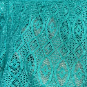 NWT crochet beach shorts lightweight‎ see through teal swim cover up medium thumbnail 6