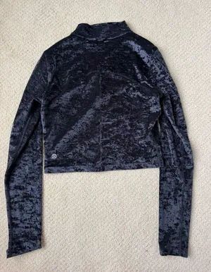Lululemon black velvet long sleeve thumbnail 1