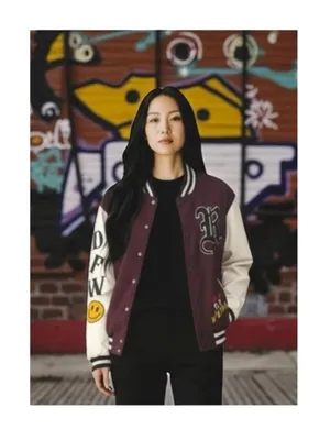 PacSun ࿊ DFW Varsity Patchwork Faux Leather Jacket ࿊ Burgundy ࿊ Men S ࿊ Women M thumbnail 8
