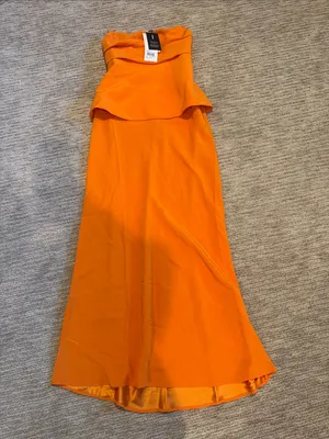Acler Gilwell Maxi Dress Orange Size 2 thumbnail 2