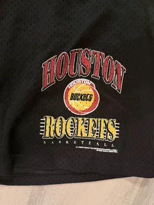 NWT - Mitchell & Ness Men’s Black Houston Rockets Vintage Shorts, Size - M thumbnail 4