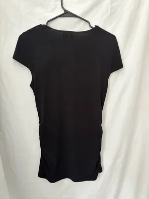 Bisou Bisou Stretchy Black V-Neck Short Sleeve Dress thumbnail 4