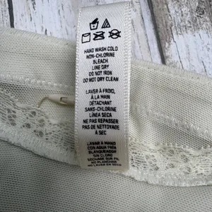 Skims Logo Pointelle Bralette XS Bone Lace Trim Rosette NWT thumbnail 5