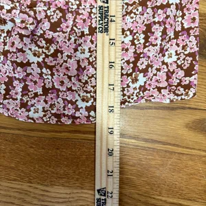 Altard State Tie Front Crop Top Floral Print Hippie Boho Peasant size Medium thumbnail 3