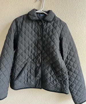 Small black Chaps quilted jacket  thumbnail 1