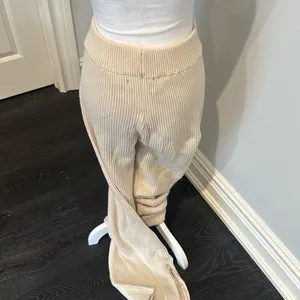 White Fox Cream Wool Flare Lounge Pants thumbnail 4
