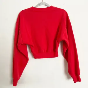 Alo Yoga Cropped Accolade Crewneck Bright Red S thumbnail 4